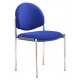 Coda Fabric Stackable Visitor 4 Leg Chrome Chair